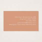 Cartes de visite monogramme abstrait moderne or pê (Dos)