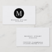 Cartes de visite monogramme et simple au couleur p (Devant / Derrière)