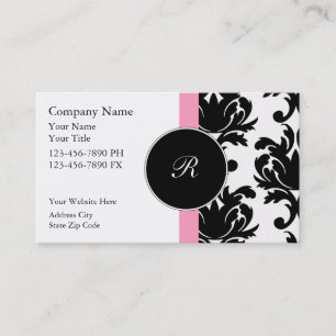 Cartes de visite monogramme pour dames