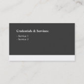 Cartes de visite monogramme professionnelles moder (Dos)