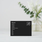 Cartes de visite MonogrammeB (Debout devant)