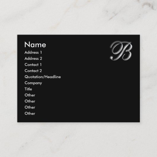 Cartes de visite MonogrammeB (Devant)