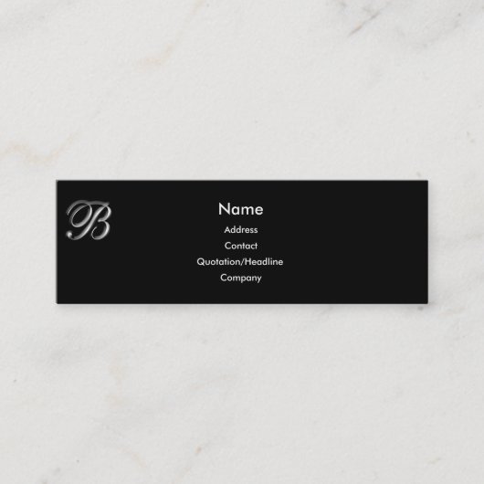 Cartes de visite MonogrammeB (Devant)
