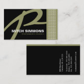 Cartes de visite monogrammes (Devant / Derrière)