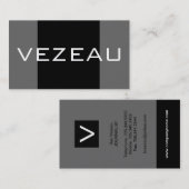 Cartes de visite monogrammes (Devant / Derrière)