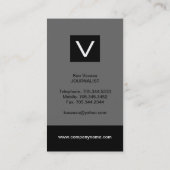 Cartes de visite monogrammes (Dos)