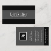 Cartes de visite monogrammes (Devant / Derrière)