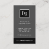 Cartes de visite monogrammes (Dos)