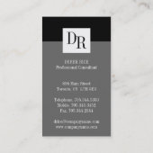 Cartes de visite monogrammes (Dos)