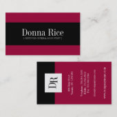 Cartes de visite monogrammes (Devant / Derrière)