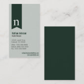 Cartes de visite monogrammes (Devant / Derrière)