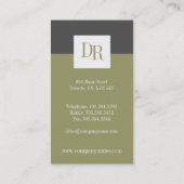Cartes de visite monogrammes (Dos)