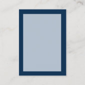 Cartes de visite Monogrammes bleus personnalisable (Dos)