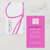 Cartes de visite monogrammes branchés (Devant / Derrière)