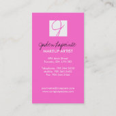 Cartes de visite monogrammes branchés (Dos)