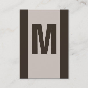 Cartes de visite Monogrammes Brown personnalisable
