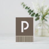 Cartes de visite Monogrammes Brown personnalisable (Debout devant)