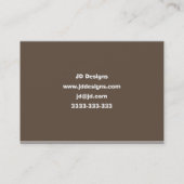 Cartes de visite Monogrammes Brown personnalisable (Dos)