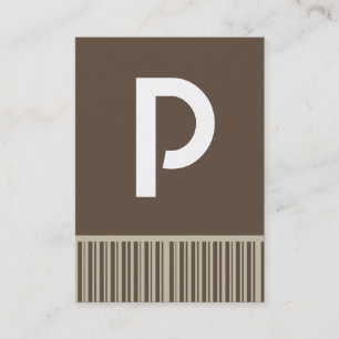 Cartes de visite Monogrammes Brown personnalisable