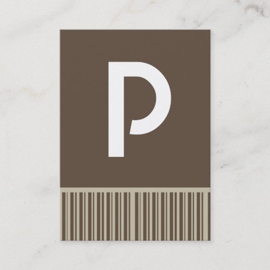 Cartes de visite Monogrammes Brown personnalisable (Devant)