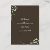 Cartes de visite Monogrammes Brown personnalisable (Dos)