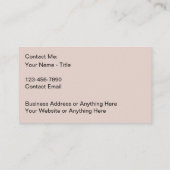 Cartes de visite Monogrammes Classiques Avec Éléga (Dos)