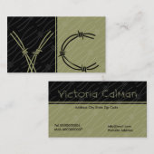 Cartes de visite Monogrammes contemporains (Devant / Derrière)