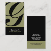 Cartes de visite monogrammes élégants (Devant / Derrière)