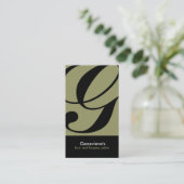 Cartes de visite monogrammes élégants (Debout devant)