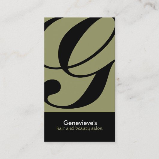 Cartes de visite monogrammes élégants (Devant)