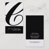 Cartes de visite monogrammes élégants (Devant / Derrière)