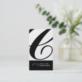 Cartes de visite monogrammes élégants (Debout devant)