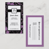 Cartes de visite monogrammes élégants (Devant / Derrière)