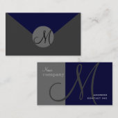 Cartes de visite monogrammes entièrement personnal (Devant / Derrière)