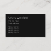 Cartes de visite Monogrammes Glitzy Classé (Dos)