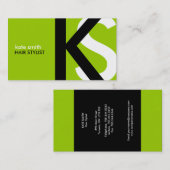 Cartes de visite Monogrammes modernes (Devant / Derrière)