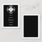 Cartes de visite Monogrammes noirs et blancs perso (Devant / Derrière)