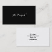 Cartes de visite Monogrammes noirs et blancs perso (Devant / Derrière)