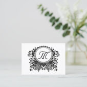 Cartes de visite Monogrammes noirs et blancs perso (Debout devant)