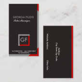 Cartes de visite Monogrammes ordinaires (Devant / Derrière)