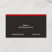 Cartes de visite Monogrammes ordinaires (Dos)