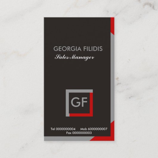 Cartes de visite Monogrammes ordinaires (Devant)