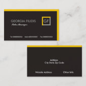 Cartes de visite Monogrammes ordinaires (Devant / Derrière)