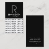 Cartes de visite Monogrammes originaux (Devant / Derrière)