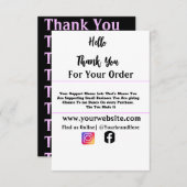 Cartes de visite monogrammes personnalisés personn (Devant / Derrière)