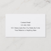 Cartes de visite Monogrammes pour dames de classe (Dos)