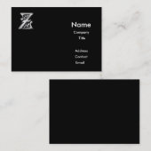 Cartes de visite Monogrammes Z (Devant / Derrière)