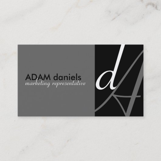 Cartes de visite monographiques uniques (Devant)