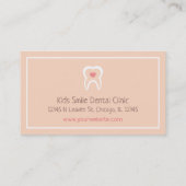 Cartes de visite moraux de dentiste de coeur de (Dos)