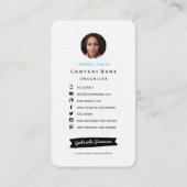 Cartes de visite motif Cactus Succulente (Dos)